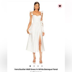 V. Chapman White Vera Midi Dress